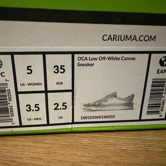 Cariuma White Canvas Sneakers 5W / 3.5M - Picture 4 of 5